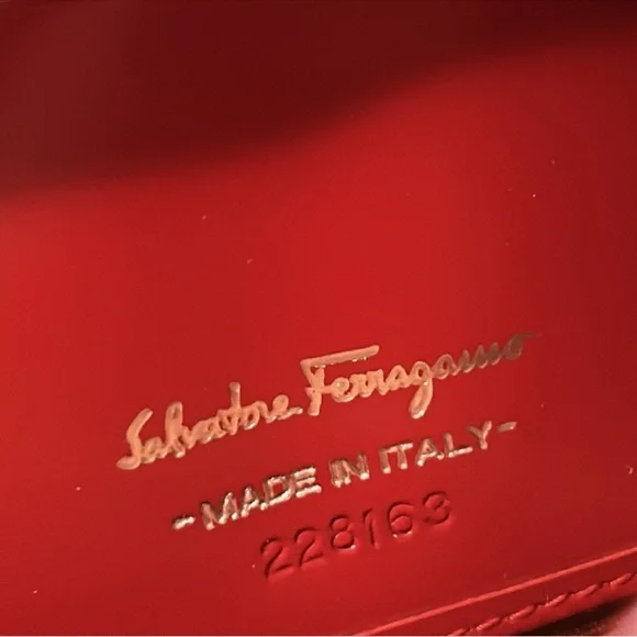 Salvatore Ferragamo Red Leather Wallet